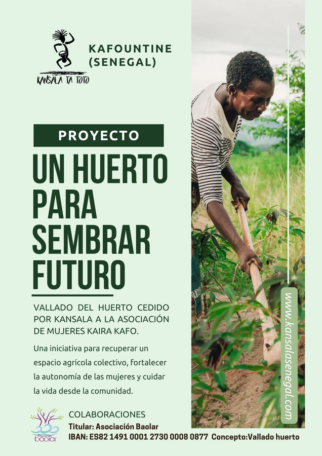 Cartel del proyecto Un huerto para sembrar futuro